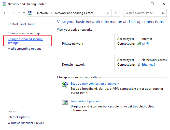 Cambiar la configuración de uso compartido avanzado. Cómo activar la detección de redes en Windows 10