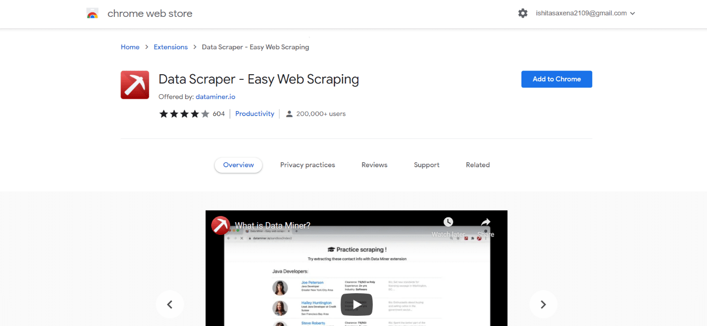 Grafische Benutzeroberfläche, Anwendungsbeschreibung automatisch generiert. Die besten kostenlosen Web-Scraping-Tools