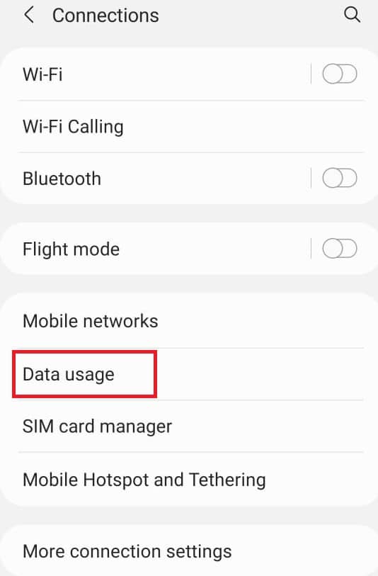 Sélectionnez Utilisation des données. Comment ouvrir le menu des paramètres du téléphone Android