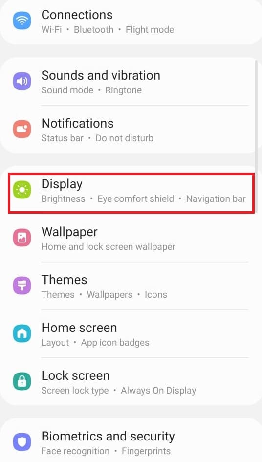 Ketuk pada Tampilan. Cara Membuka Menu Pengaturan Ponsel Android