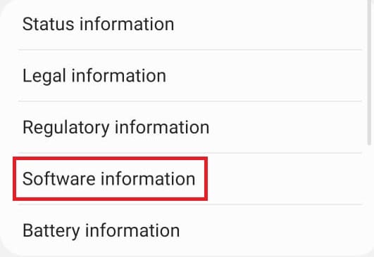 Selecione Informações do software. Como abrir o menu de configurações do telefone Android