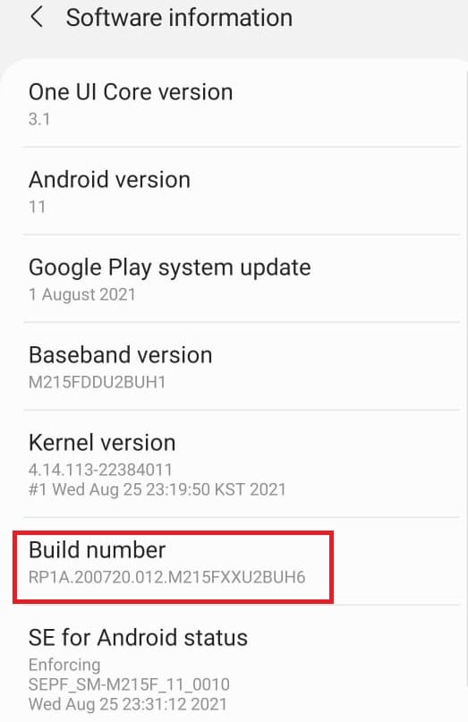 Ketuk Build number 7 hingga 8 kali