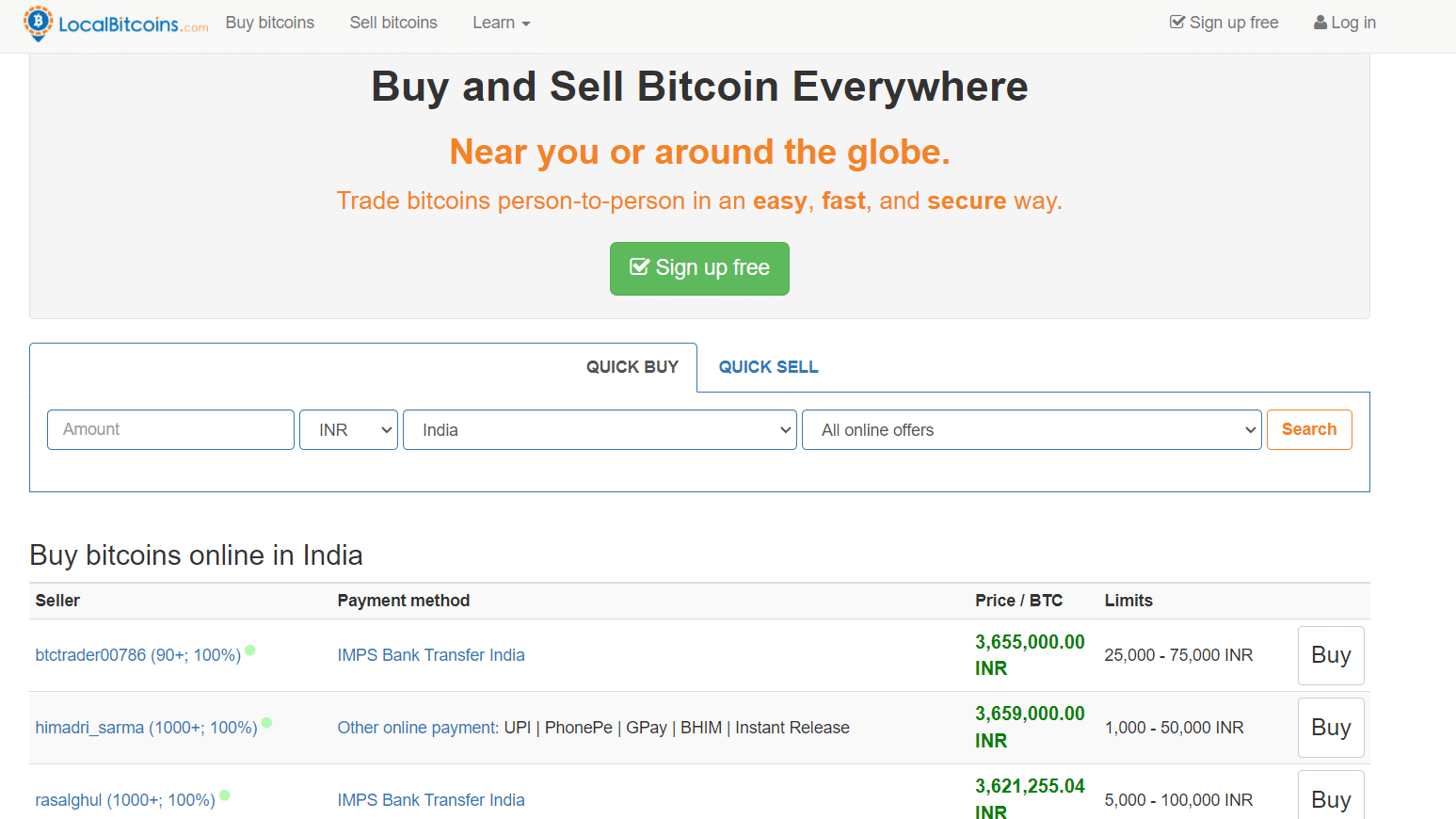 ローカルビットコイン。トップ41のベストコインベースの選択肢