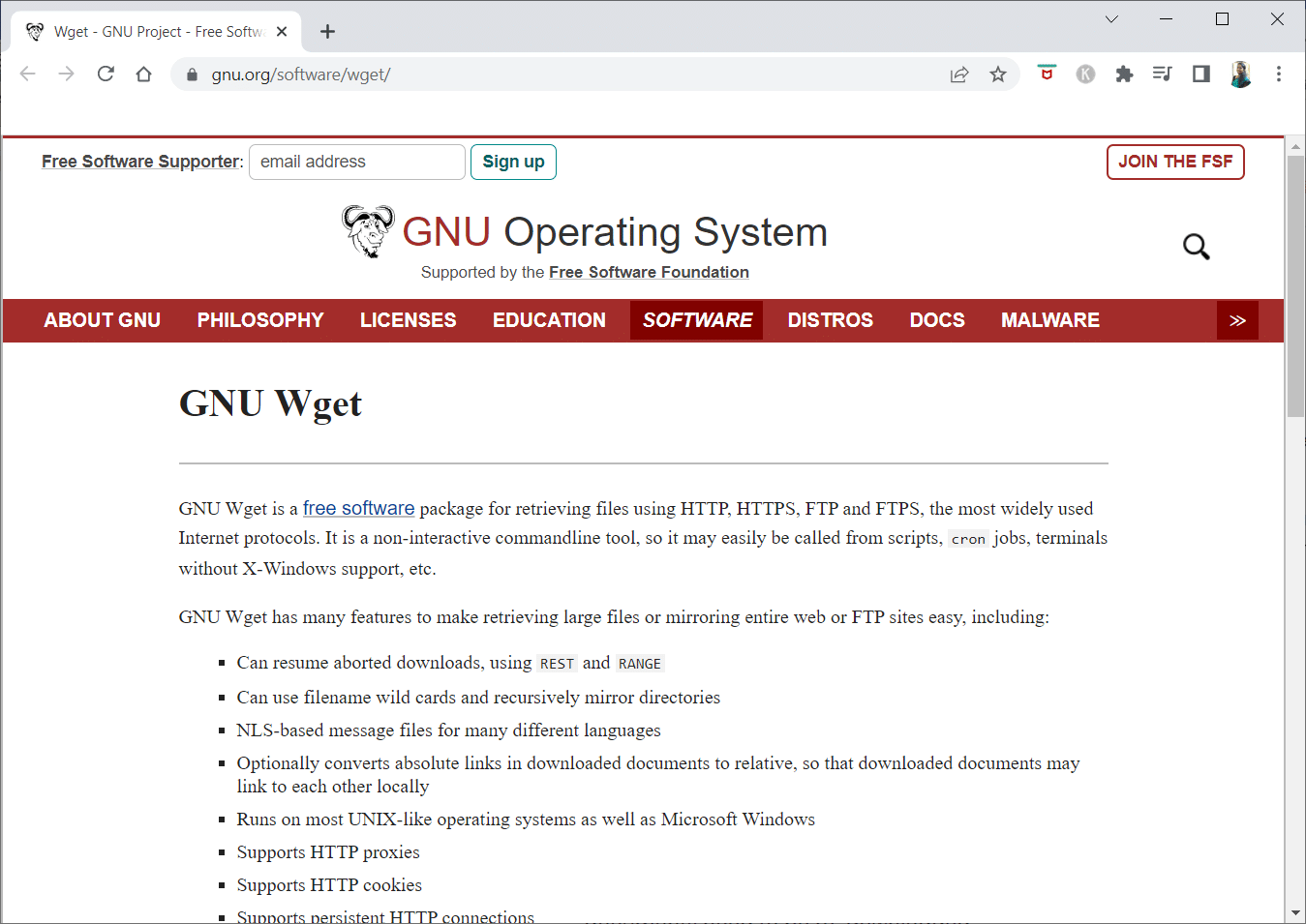 GNU Wget. 25 migliori strumenti gratuiti per il crawler web