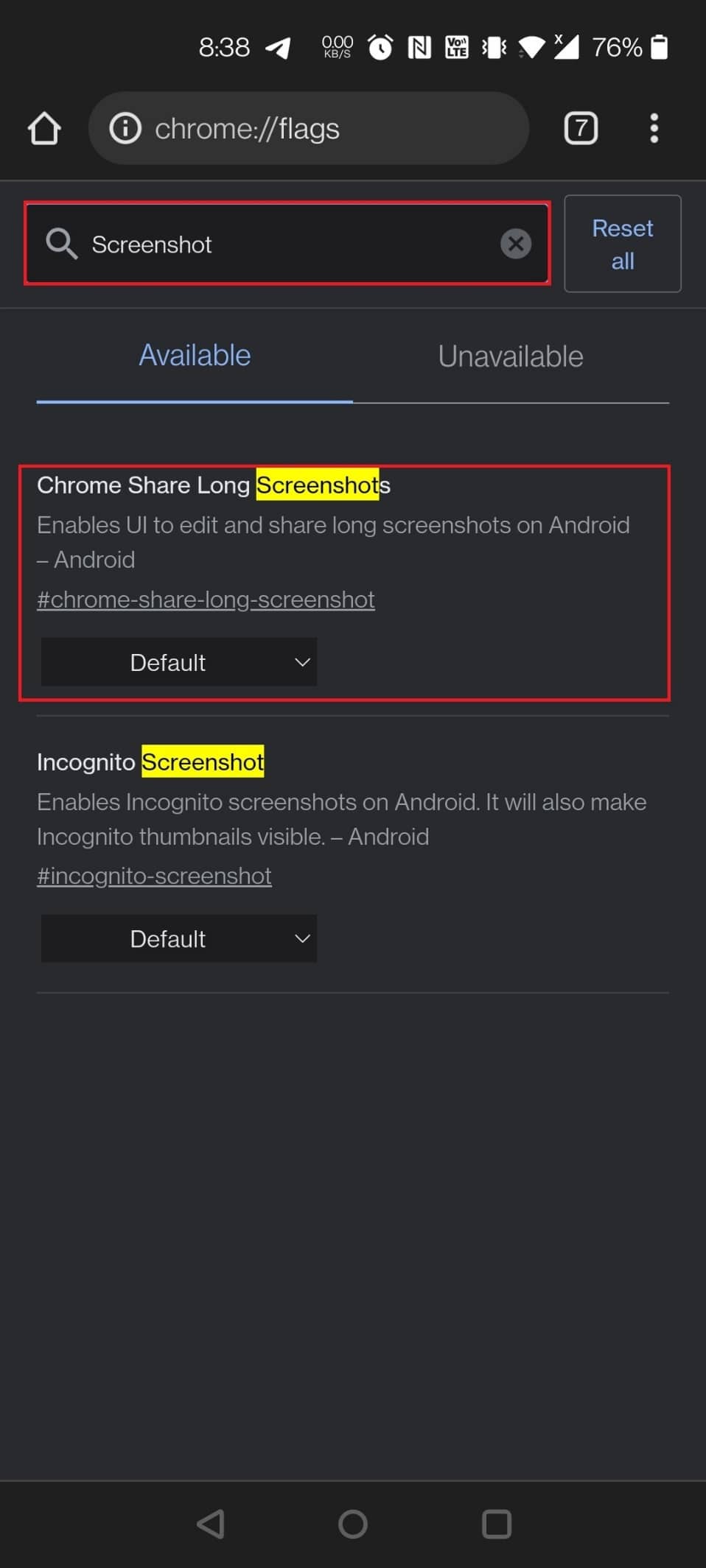 Chrome-Sharing-Hub. Die 35 besten Google Chrome-Flags für Android