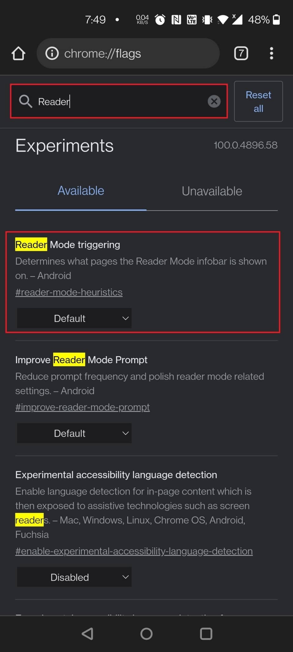 Modul cititor. Cele mai bune 35 de steaguri Google Chrome pentru Android