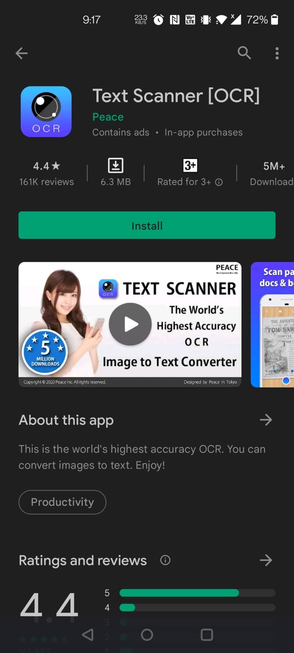 Textscanner OCR