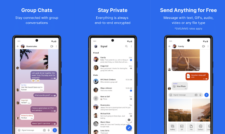 Signal Private Messenger. Cum să efectuați mesaje de grup pe Android