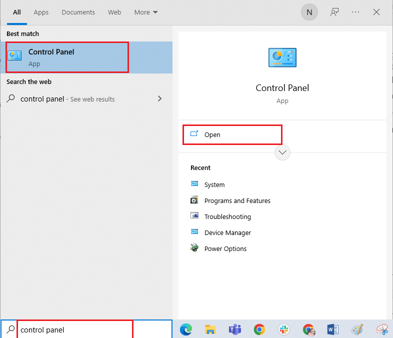 buka panel kontrol. Cara Menghapus McAfee LiveSafe di Windows 10