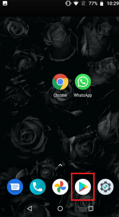 Aguarde alguns instantes após remover o WhatsApp antes de ir para a Google Play Store