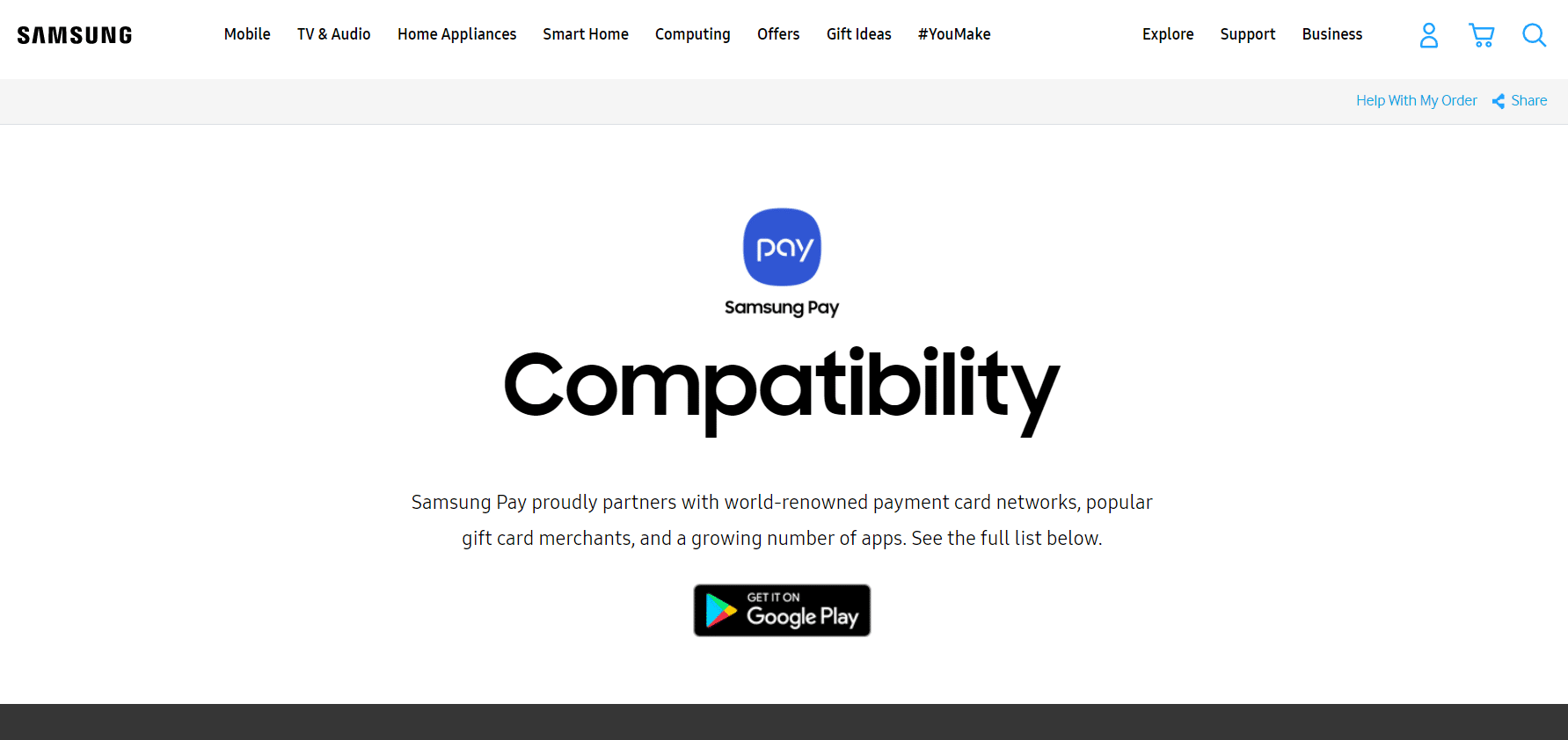 Offizielle Website von Samsung. Welche Geschäfte akzeptieren Samsung Pay?