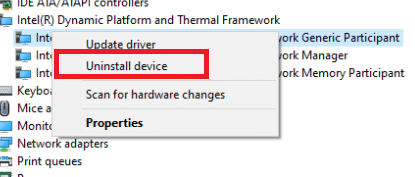 escolha Desinstalar Dispositivo. Como corrigir o serviço Intel RST não está sendo executado no Windows 10