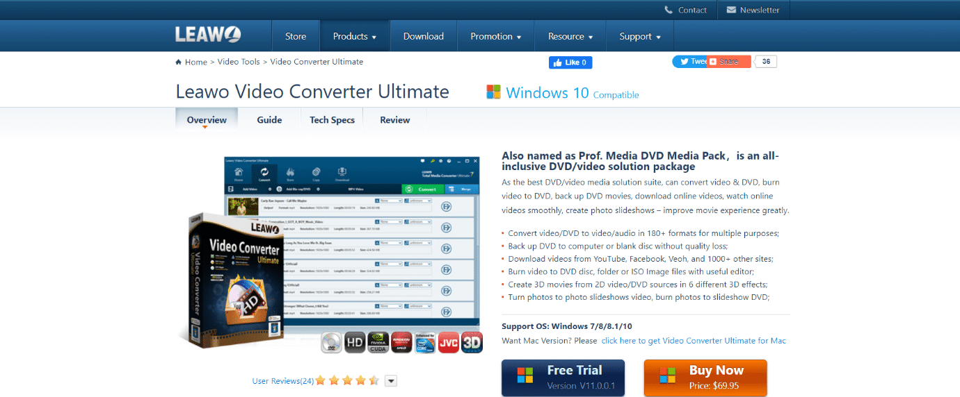 Leawo Video Converter Ultimate | melhor compressor de vídeo para windows 10