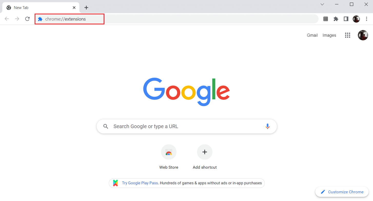 Chrome uzantıları sayfasını açın. Google Meet Izgara Görünümü Uzantısı Nasıl Onarılır