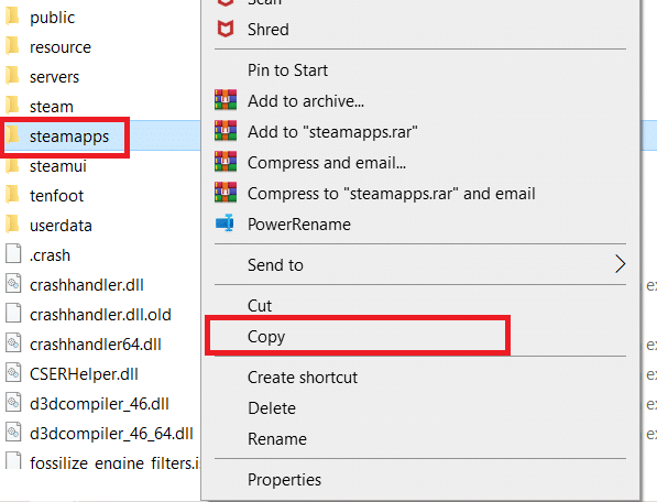 Salin folder steamapps. Perbaiki Steam Harus Berjalan untuk Memainkan Game Ini