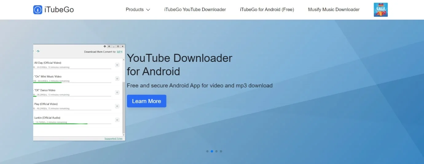 iTubeGo | miglior downloader di video online gratuito