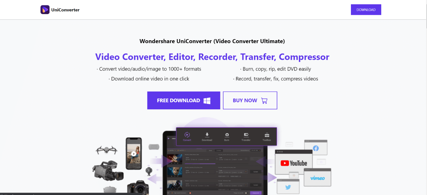 برنامج Wondershare Uniconverter