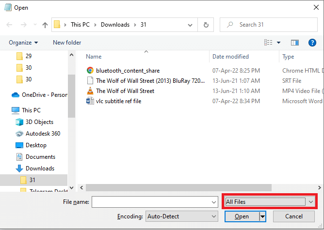 Pilih Semua File. Cara Memperbaiki Subtitle VLC Tidak Berfungsi di Windows 10