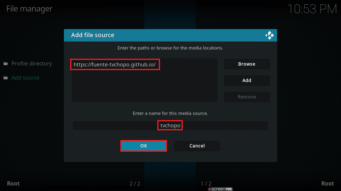 Repositorio Fuente TV Chopo. Cómo ver películas en español en Kodi