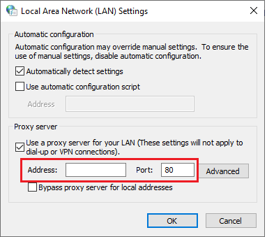 Şimdi, bir proxy sunucusu kurmak için anonim bir IP adresi ve Port numaraları seçmelisiniz.