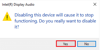 Teraz potwierdź monit, klikając Tak i uruchom ponownie komputer. Napraw głośniki Logitech, które nie działają w systemie Windows 10