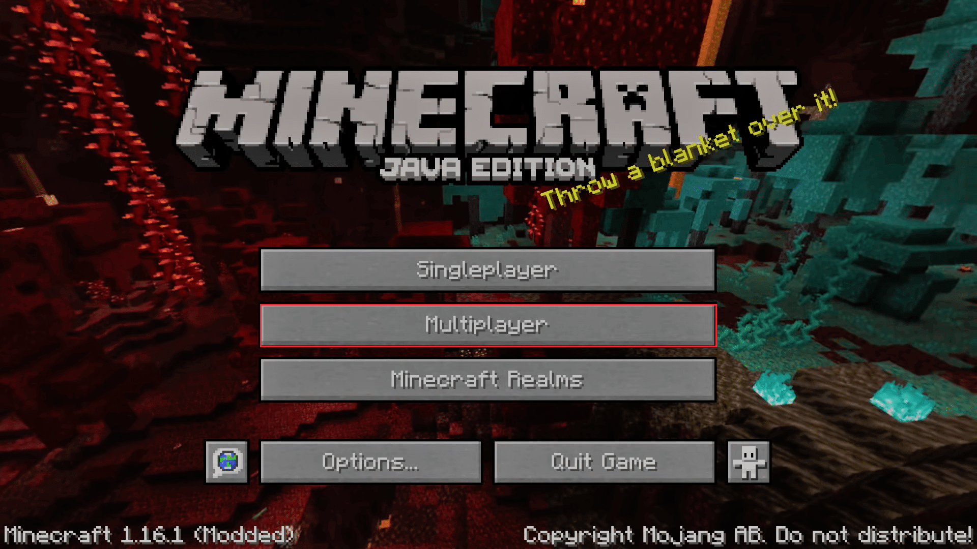 klik opsi Multiplayer di Minecraft