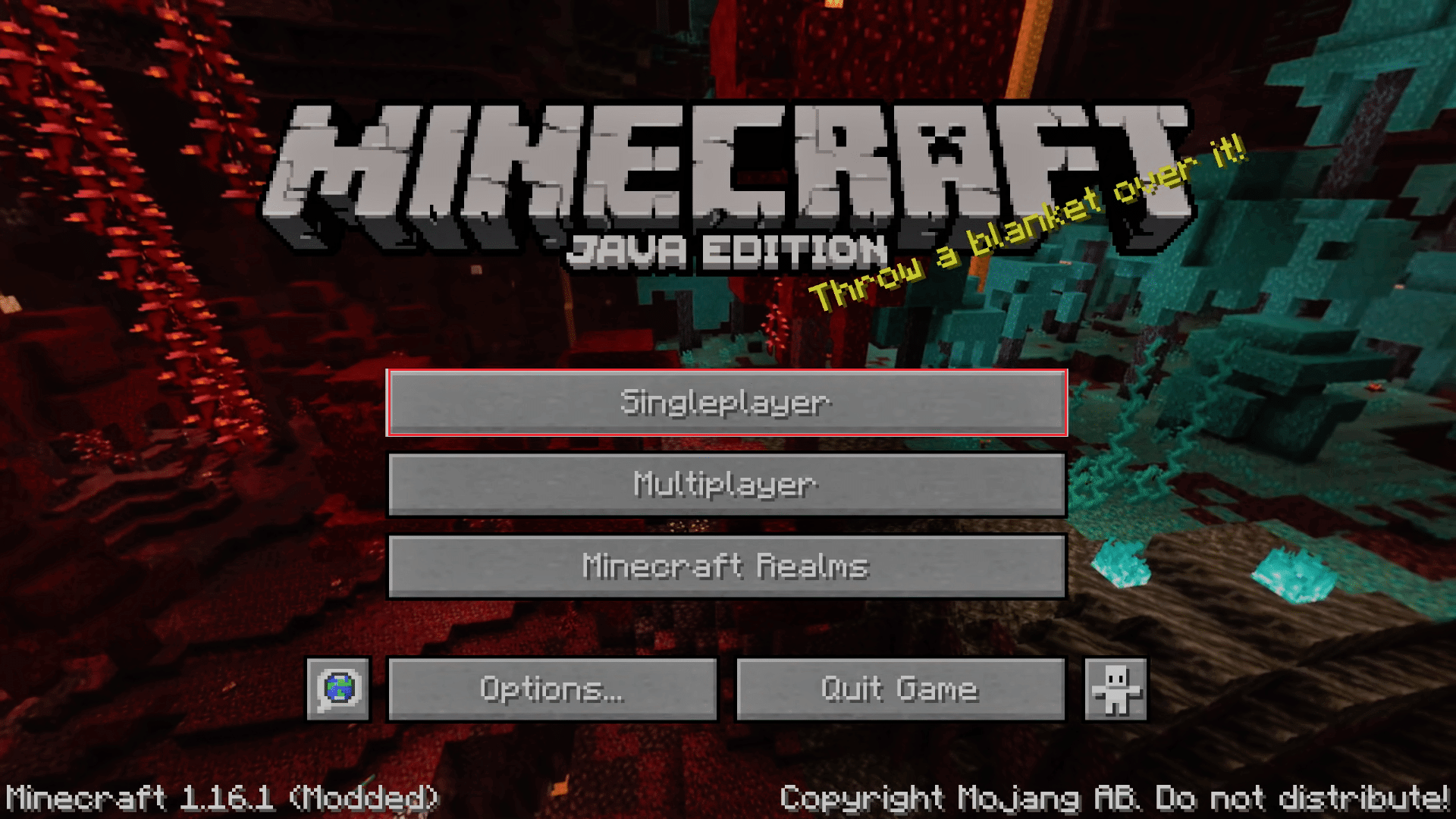 คลิกที่ตัวเลือกผู้เล่นคนเดียวใน Minecraft