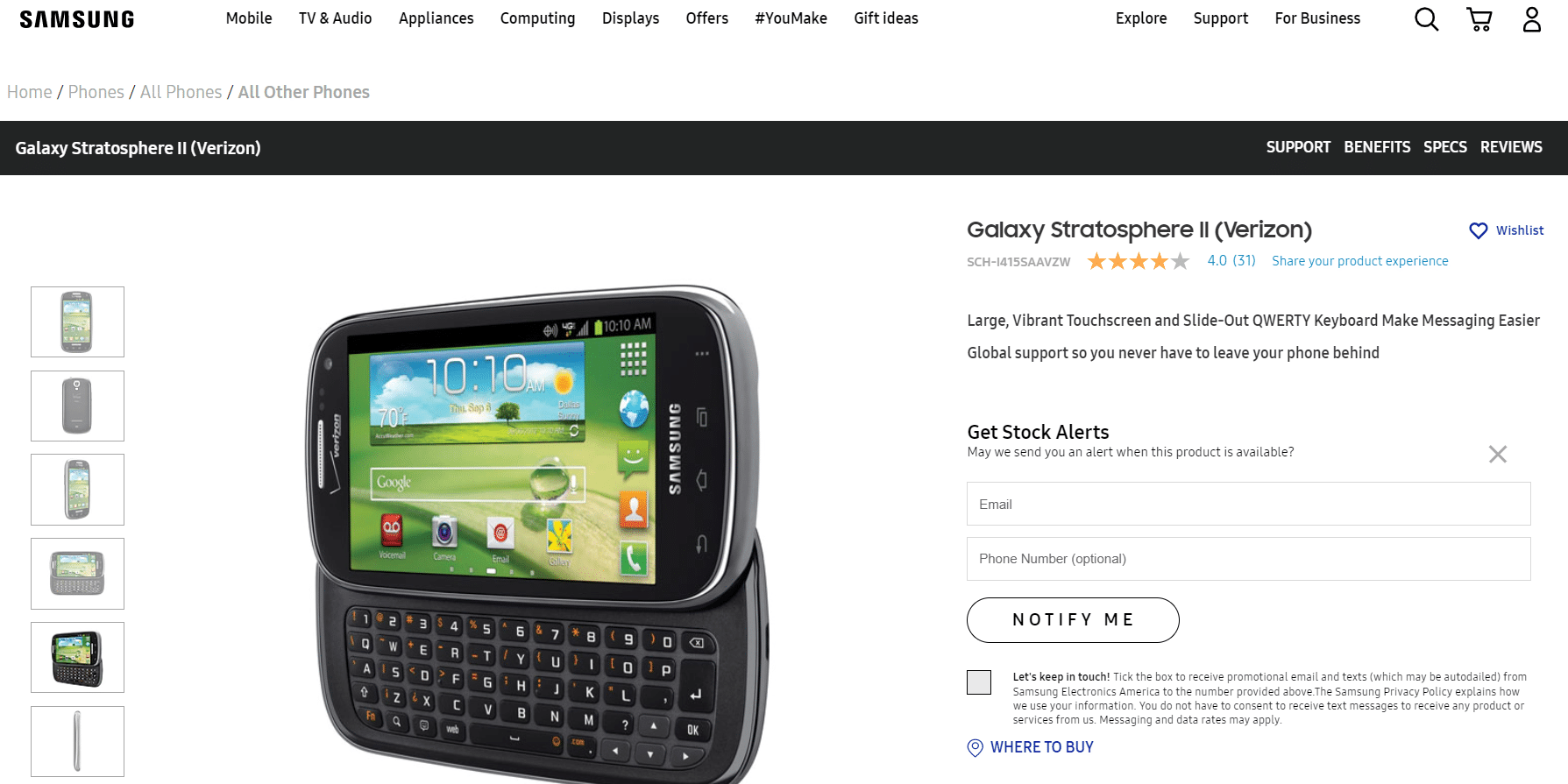 Samsung Galaxy Stratosphère II