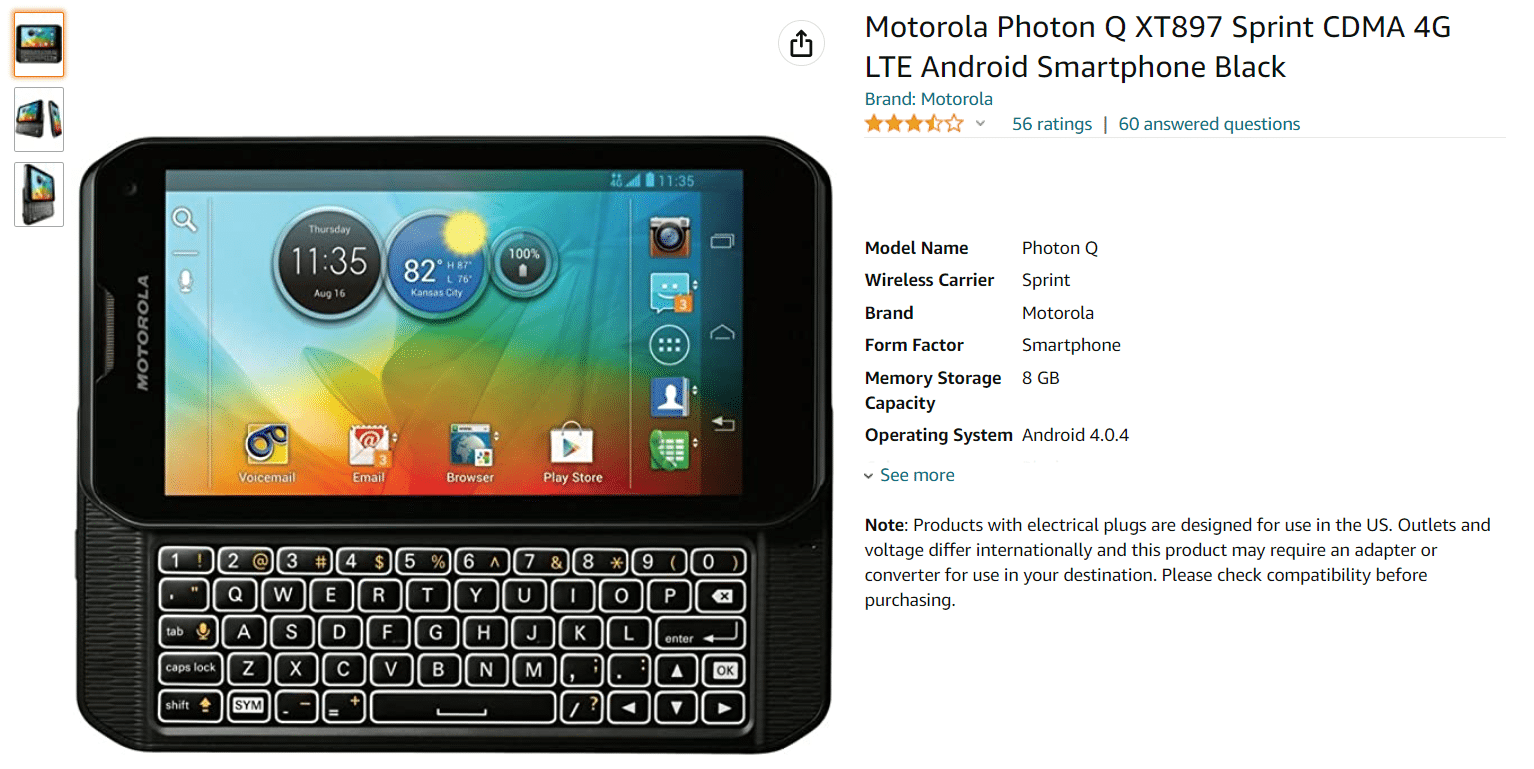 Motorola Photon Q. Los mejores smartphones Android con teclado