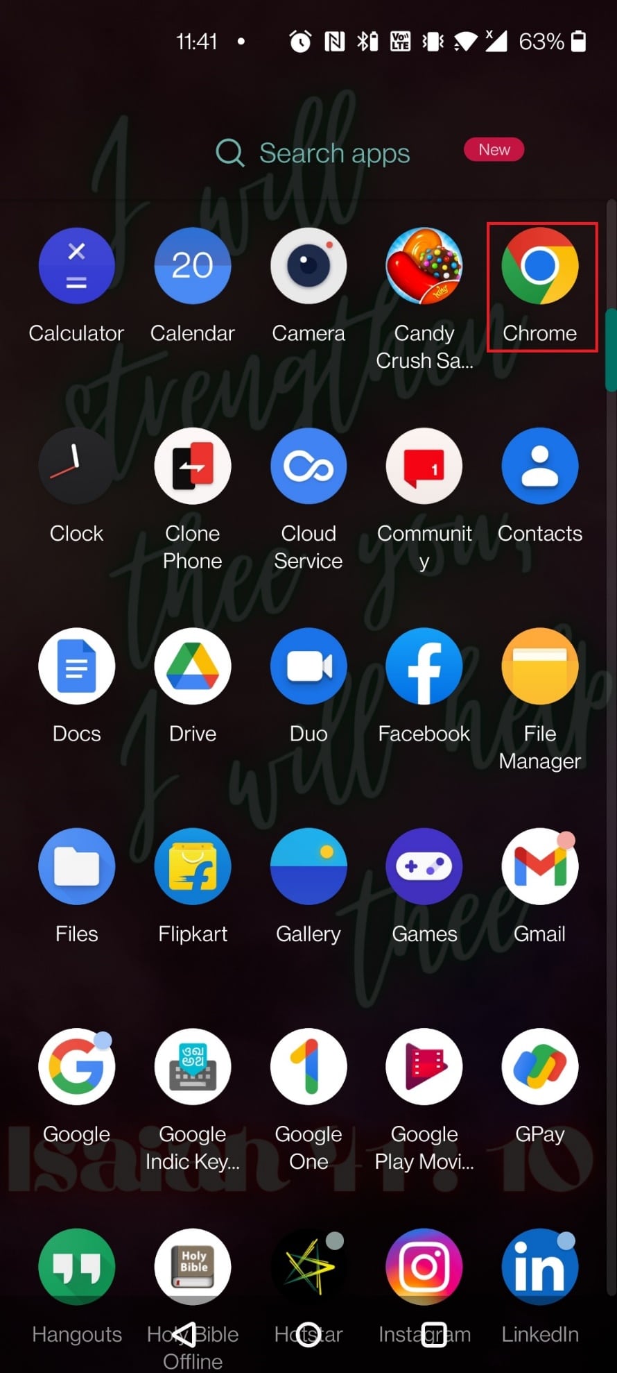 Apri l'app Google Chrome sul tuo telefono Android