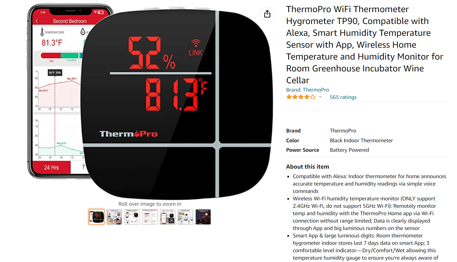 ThermoPro TP90 WiFi 溫度計