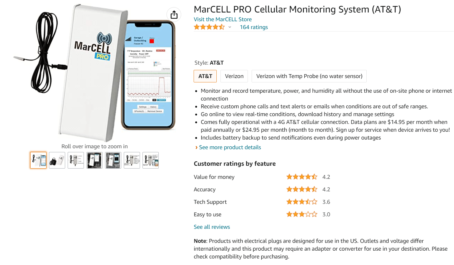 نظام المراقبة الخلوية MarCELL PRO. 11 أفضل جهاز استشعار لدرجة الحرارة والرطوبة لشبكة WiFi