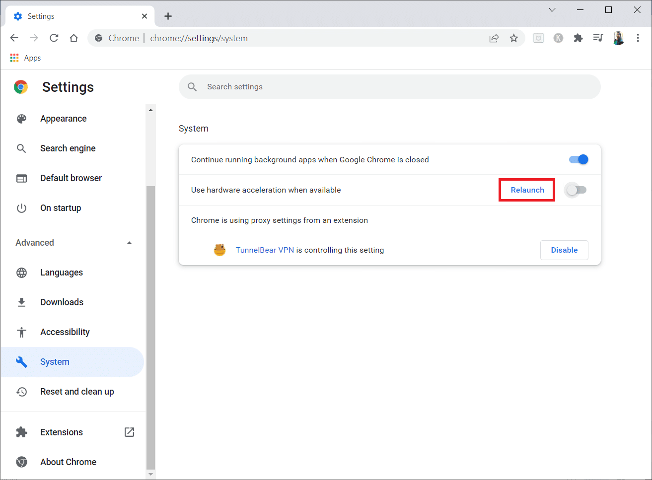 Klicken Sie auf Neustart. 12 Möglichkeiten zum Herstellen einer sicheren Verbindung in Chrome