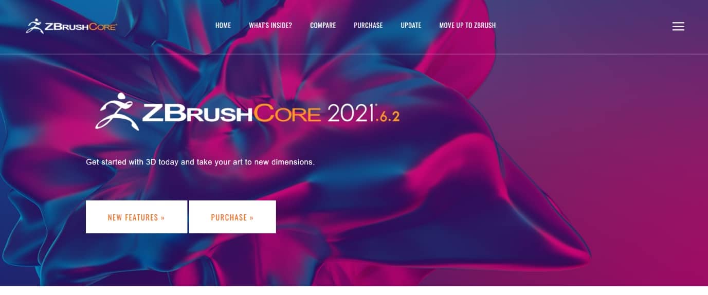 ZBrush Core. miglior software CAD gratuito per la stampa 3d