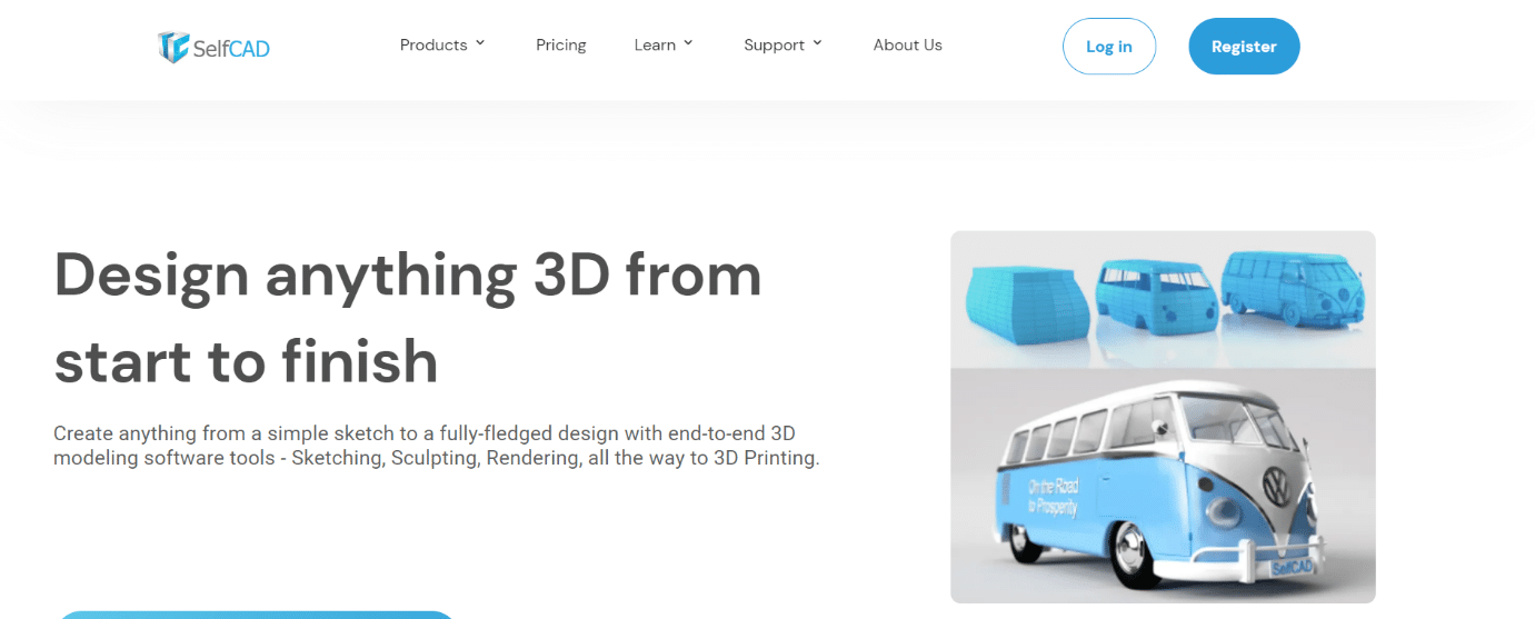 SelfCAD. miglior software CAD gratuito per la stampa 3d