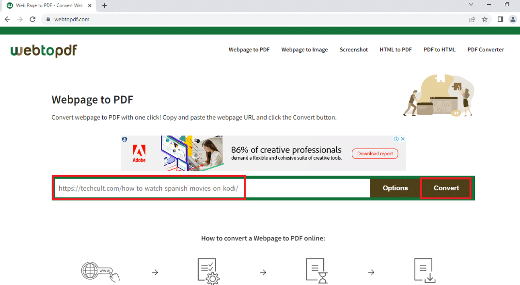 Converti pagine web in PDF. come sbloccare i siti su Google