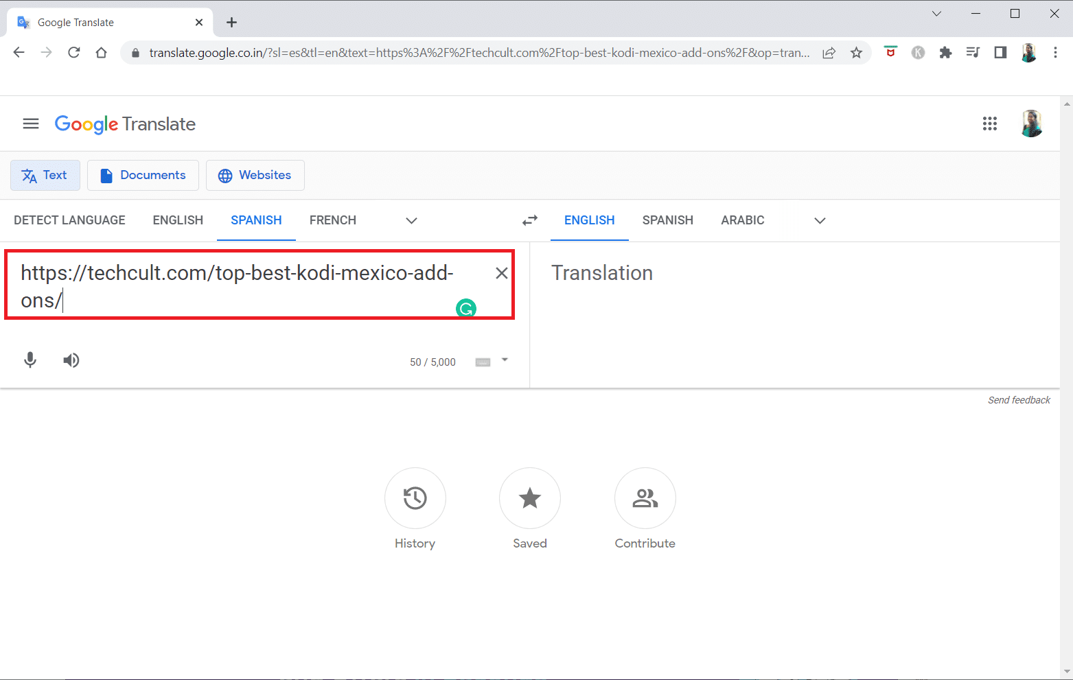 Skopiuj adres URL witryny i wklej go w polu. jak odblokować witryny w Google