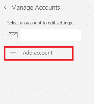 Ora, fai clic su Aggiungi account e segui le istruzioni sullo schermo per configurare un nuovo account.