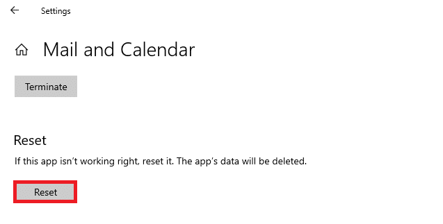 Ici, faites défiler la liste des paramètres et cliquez sur le bouton Réinitialiser. Correction du code d'erreur 0x80070490 dans Windows 10