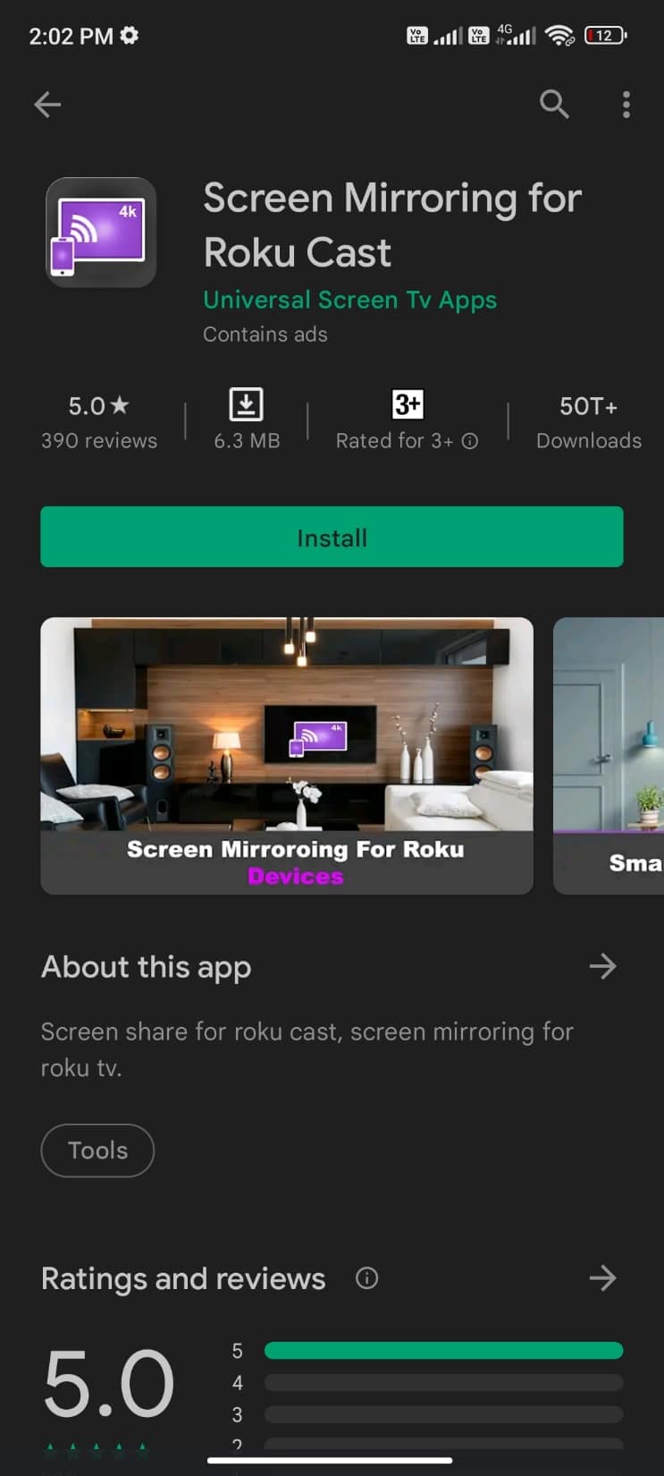 Screen Mirroring dla Roku Cast