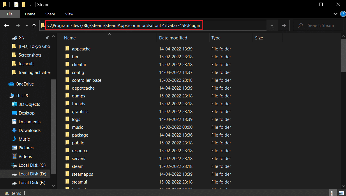 buka plugin F4SE dan lokasi folder data Steam