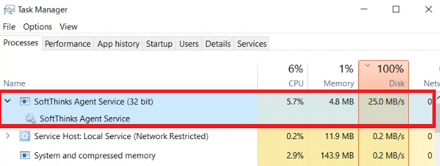 Serviciu agent SoftThinks. Remediați utilizarea ridicată a procesorului SoftThinks Agent Service în Windows 10