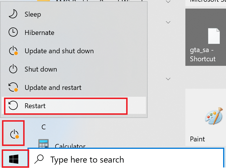 Cara me-restart pc Anda dari menu mulai