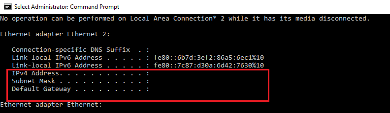 ipconfig /lepaskan ipconfig /perbarui