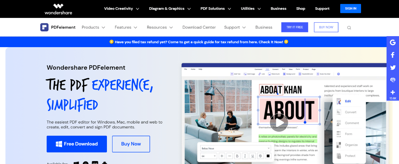 PDFelement。 AdobeInDesignの最良の無料代替品