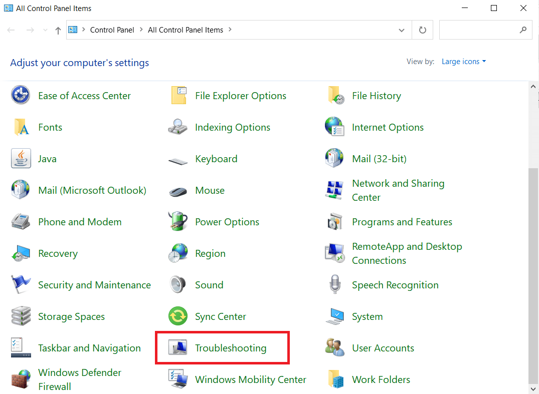 abra la configuración de Solución de problemas en el Panel de control. Reparar la atenuación de la pantalla de Windows 10 automáticamente