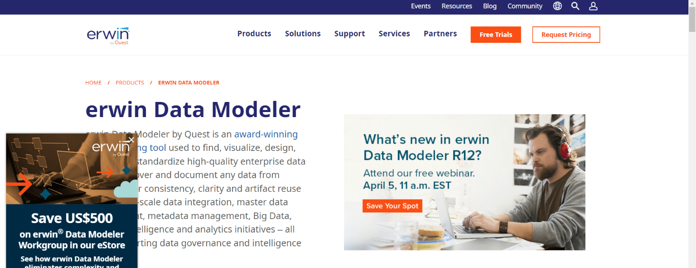 Erwin Data Modeler ERD 製造商