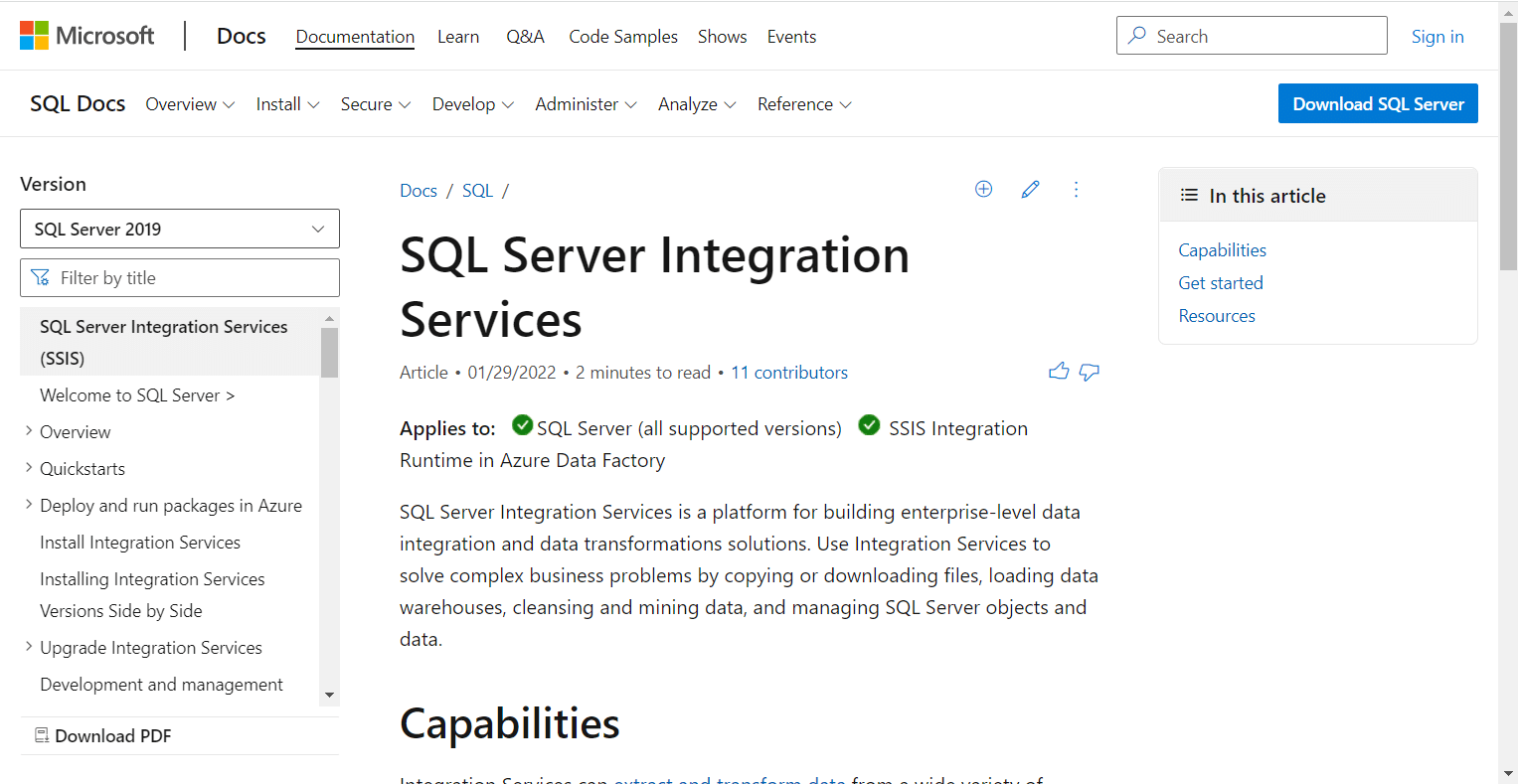 SQL Server Entegrasyon Hizmetleri. 28 En İyi ETL Araçları listesi