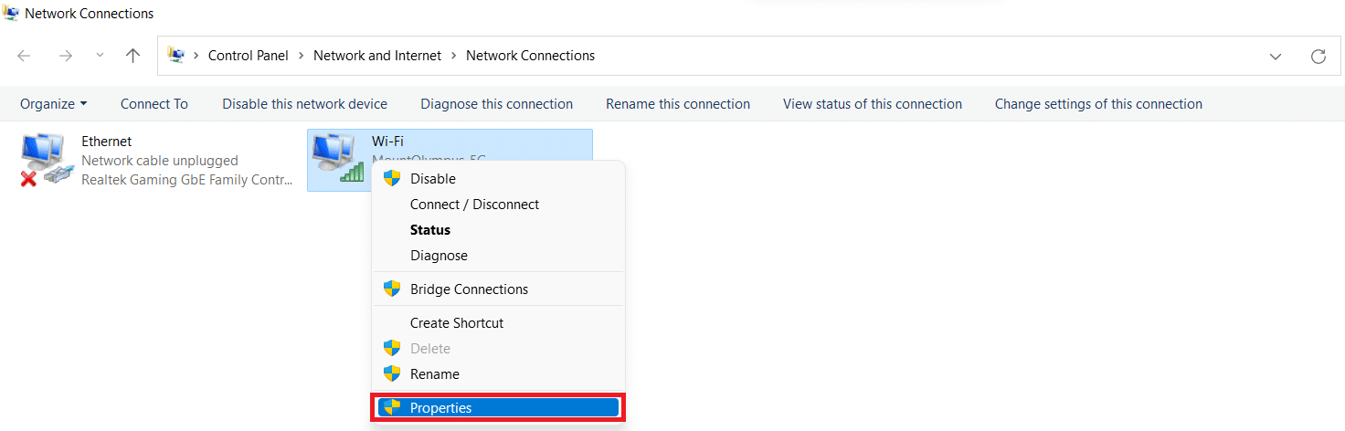 haga clic derecho en meu para el adaptador de red. Arreglar la imposibilidad de conectarse a los servidores de EA