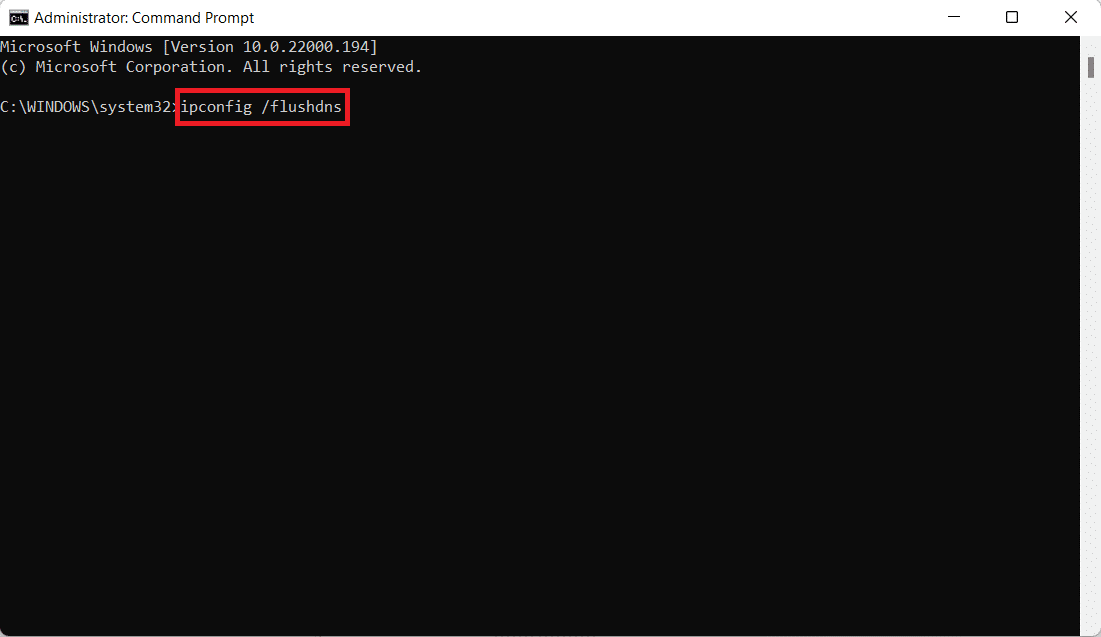 command prompt menjalankan ipconfig /flushdns